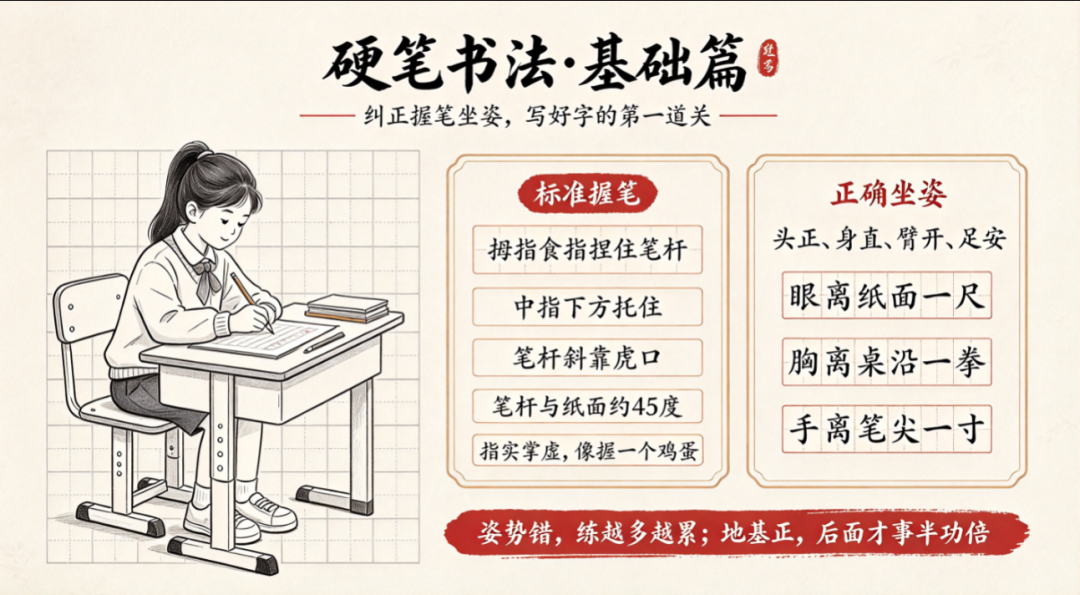 硬笔书法培训｜执笔修心，写好中国字(一）